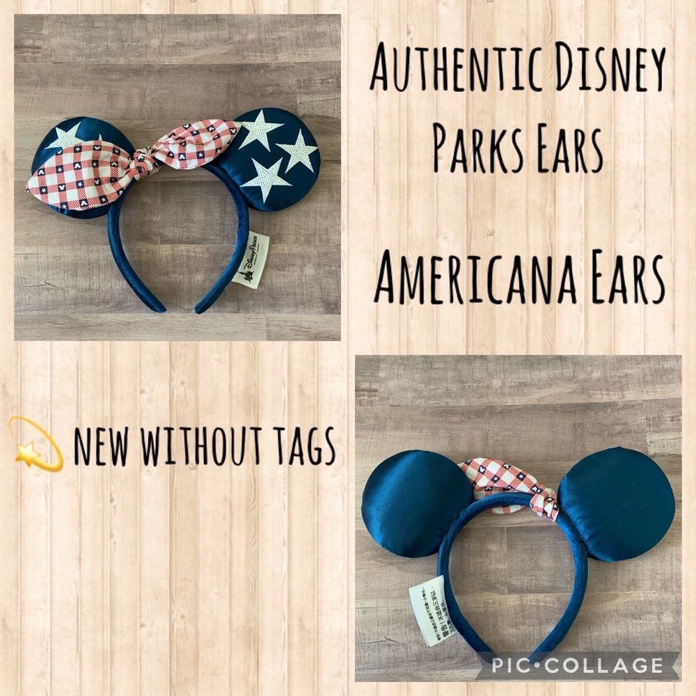 Authentic Disney Park Ears: Americana Minnie Ears | New Without Tags!!